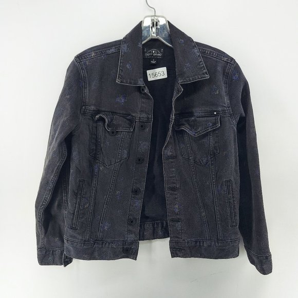Lucky brand black denim jacket small the tomboy trucker - Picture 1 of 10